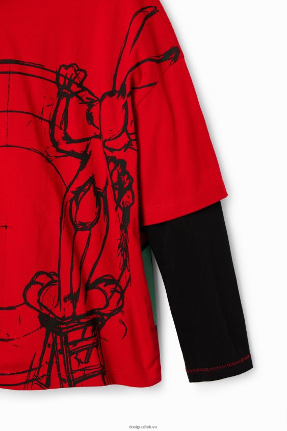 Desigual berniukas Bugs Bunny marškinėliai dvigubomis rankovėmis apranga S606BV1796