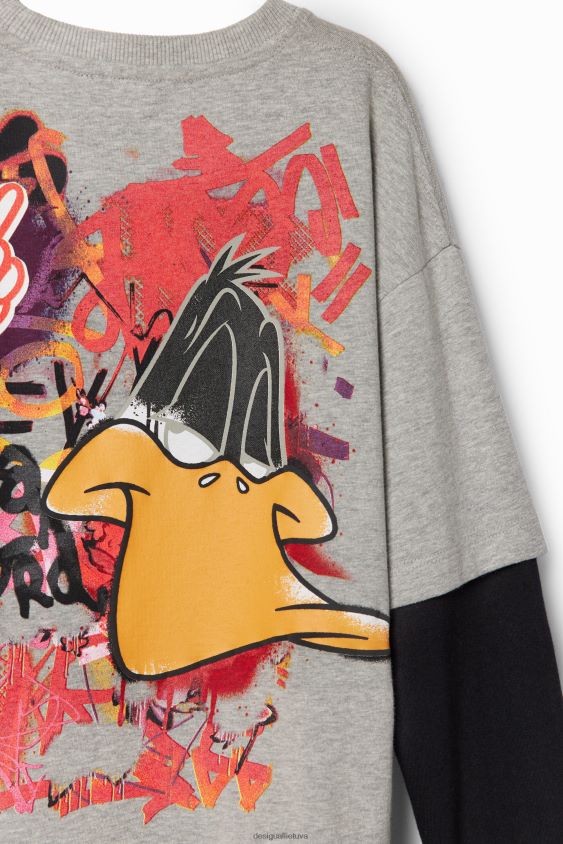 Desigual berniukas Looney melodijų marškinėliai dvigubomis rankovėmis apranga S606BV1741