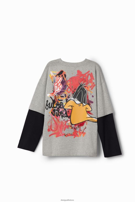 Desigual berniukas Looney melodijų marškinėliai dvigubomis rankovėmis apranga S606BV1741