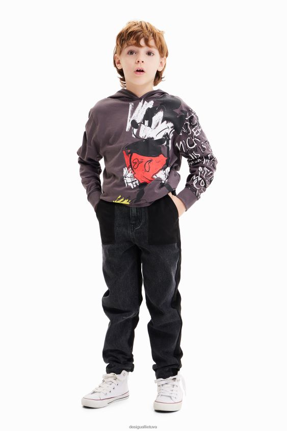 Desigual berniukas Mikio peliuko marškinėliai su gobtuvu apranga S606BV1753