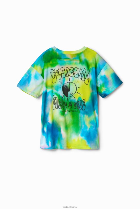 Desigual berniukas akvarelės žinučių marškinėliai apranga S606BV1720