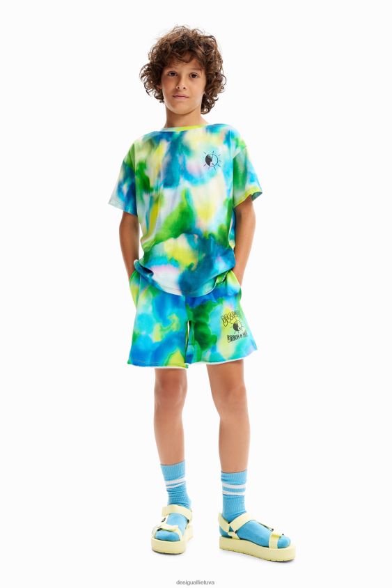 Desigual berniukas akvarelės žinučių marškinėliai apranga S606BV1720