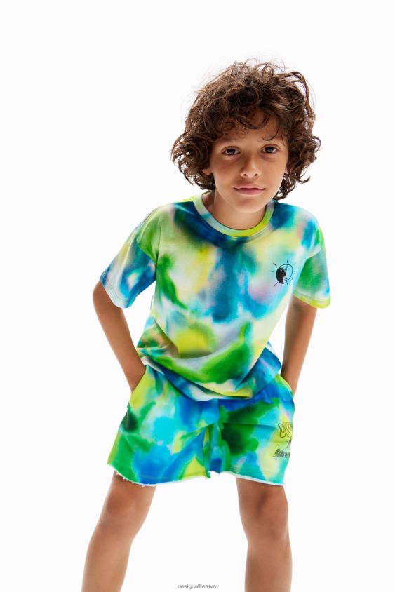Desigual berniukas akvarelės žinučių marškinėliai apranga S606BV1720