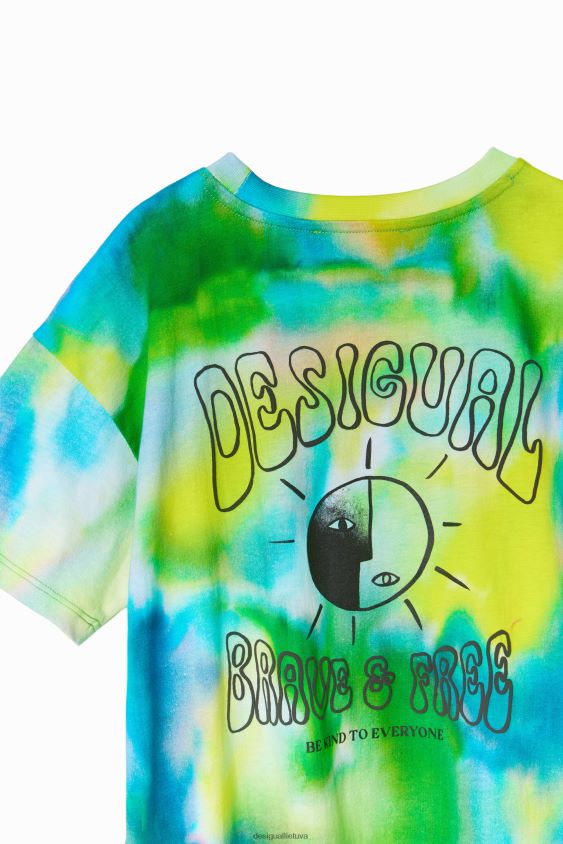 Desigual berniukas akvarelės žinučių marškinėliai apranga S606BV1720