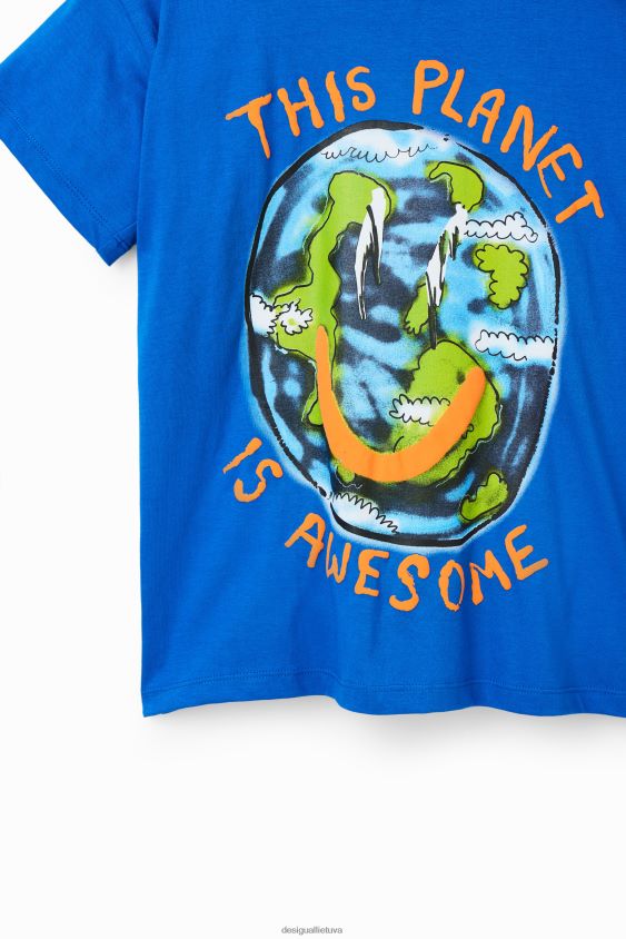 Desigual berniukas oversize planetos marškinėliai apranga S606BV1792