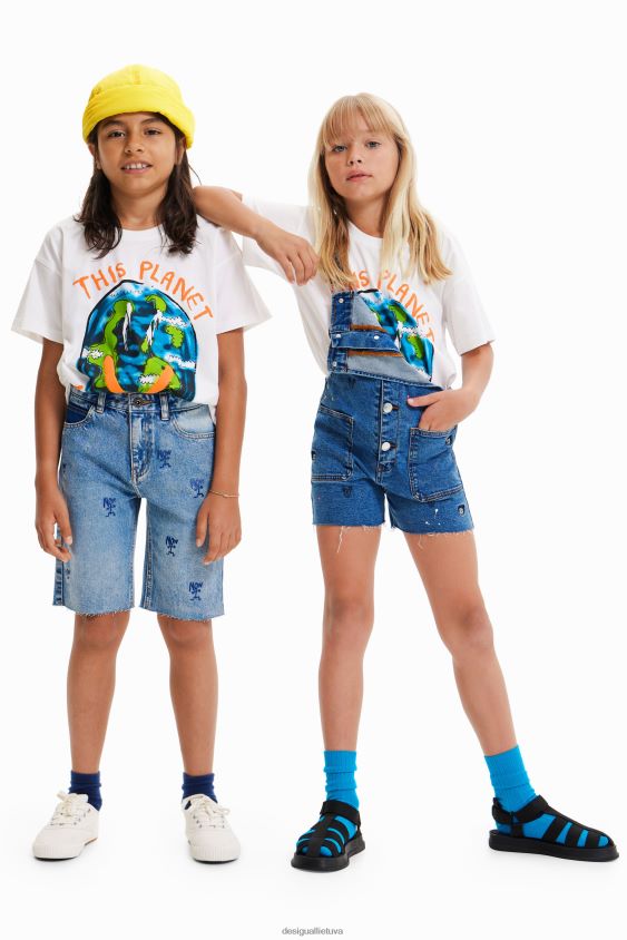 Desigual berniukas oversize planetos marškinėliai apranga S606BV1806
