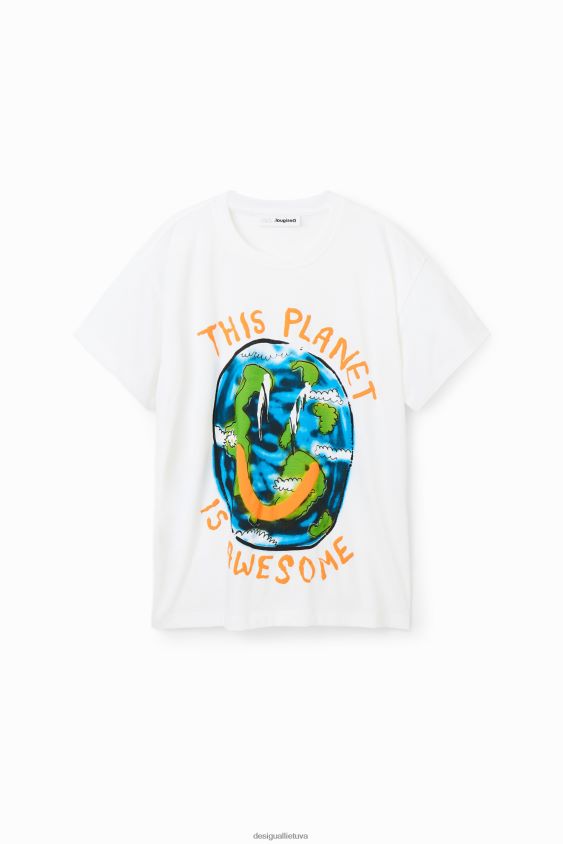 Desigual berniukas oversize planetos marškinėliai apranga S606BV1806
