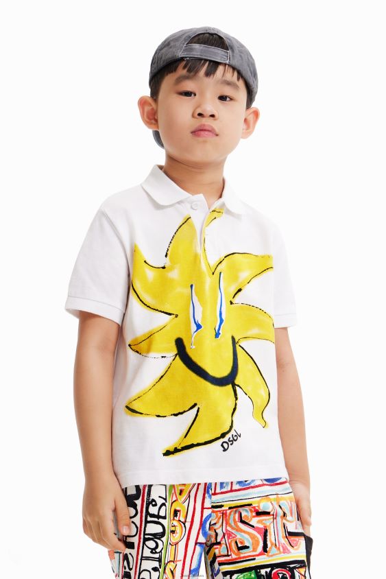 Desigual berniukas saulės megzti polo marškinėliai apranga S606BV1754