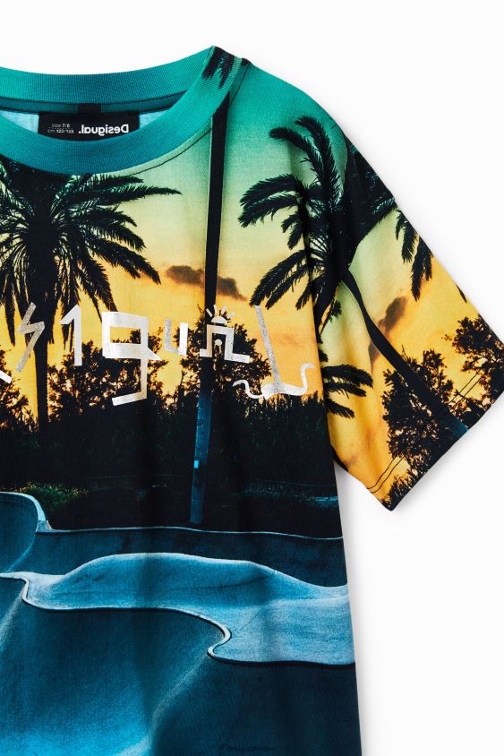 Desigual berniukas skeitparko blizgūs marškinėliai apranga S606BV1794