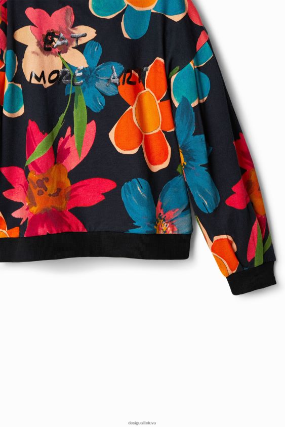 Desigual mergina gėlėtas oversize megztinis apranga S606BV1801