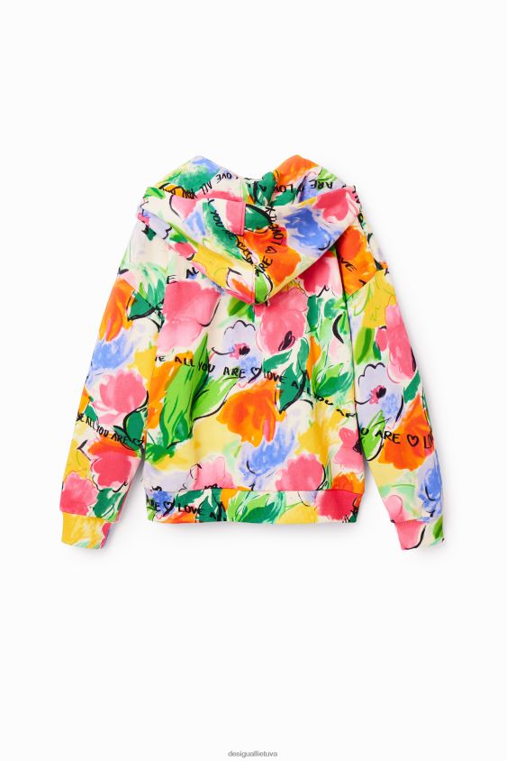 Desigual mergina negabaritinis megztinis su gėlėmis apranga S606BV1786