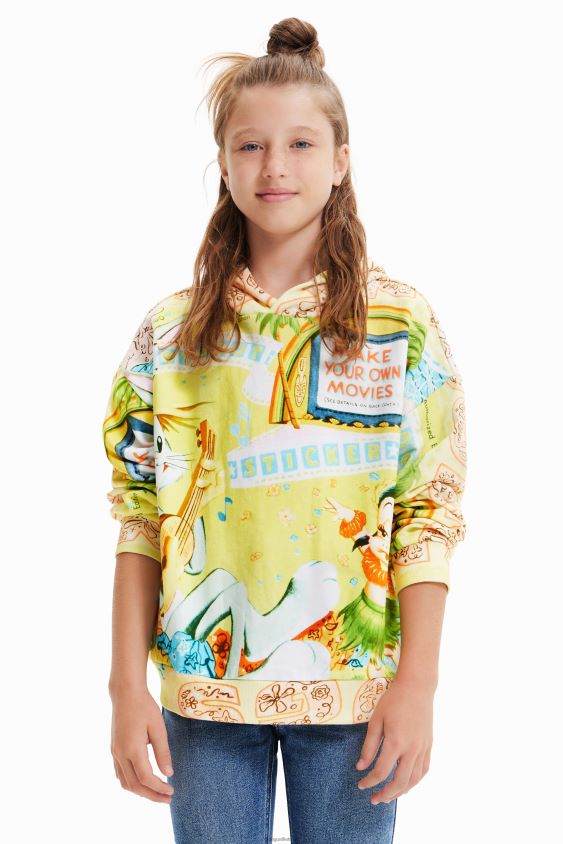 Desigual mergina oversize bugs zuikio megztinis apranga S606BV1158