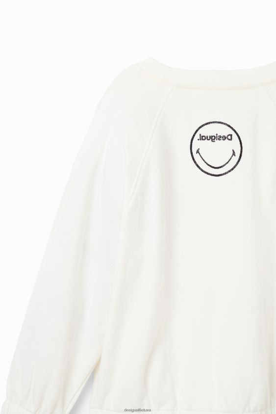 Desigual mergina šypsenėlių gėlėtas megztinis apranga S606BV1148