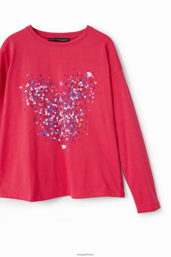 Desigual mergina Mikio peliuko širdies marškinėliai apranga S606BV1716
