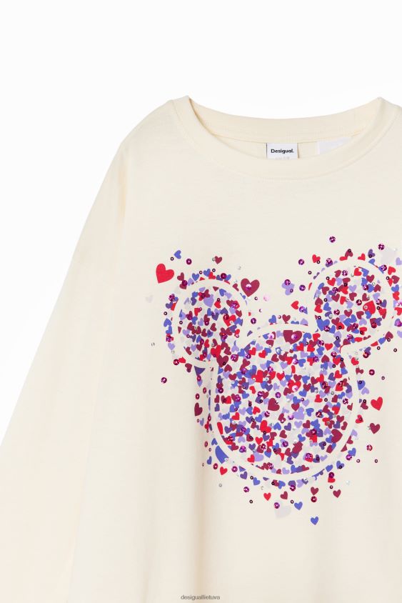 Desigual mergina Mikio peliuko širdies marškinėliai apranga S606BV1773