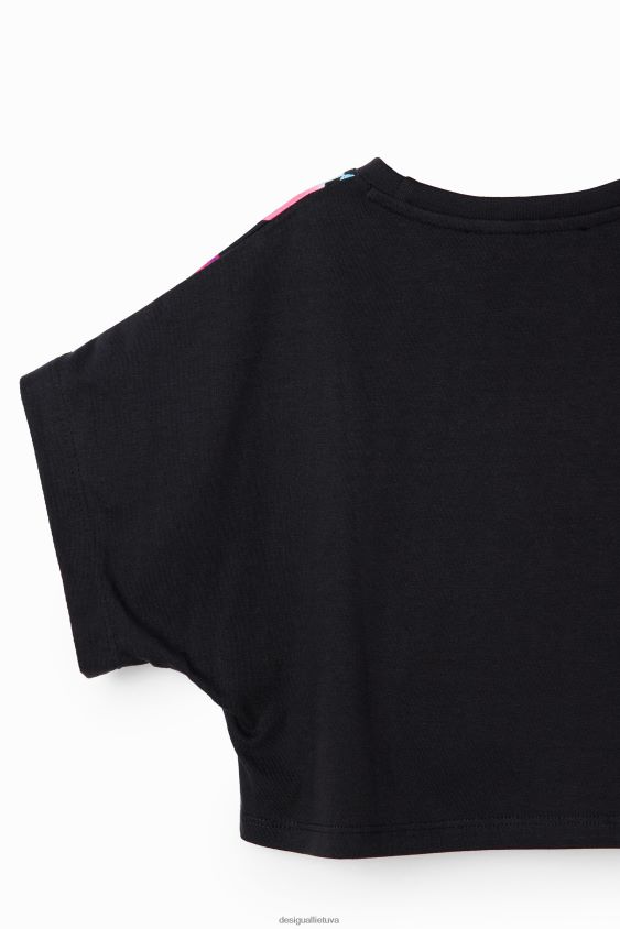 Desigual mergina apkarpyti gėlėti marškinėliai apranga S606BV1879