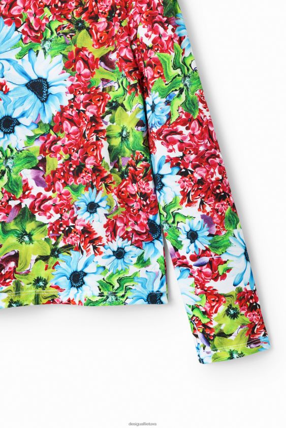 Desigual mergina marškinėliai su gėlėmis apranga S606BV1871