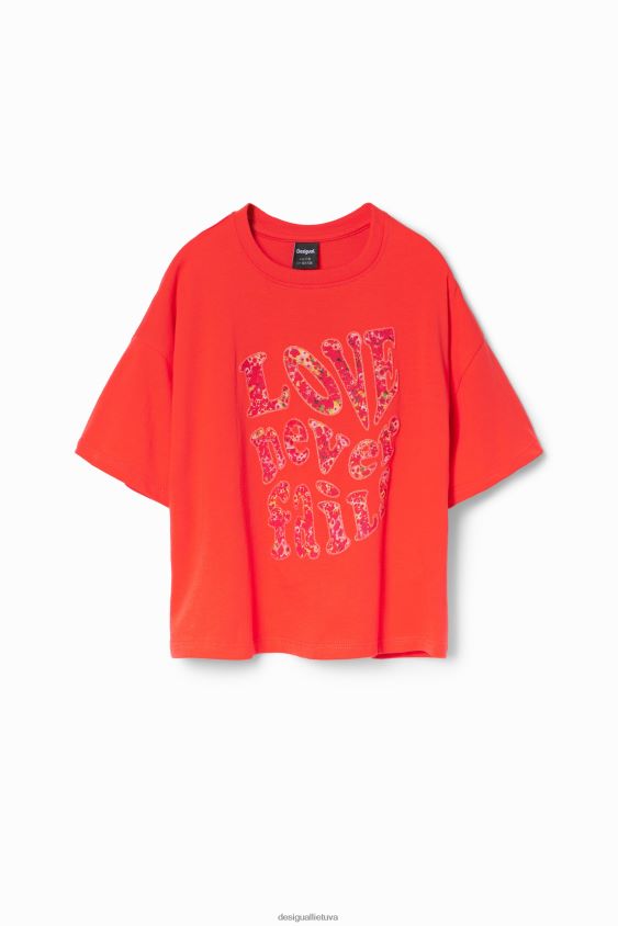 Desigual mergina oversize žinučių marškinėliai apranga S606BV1704