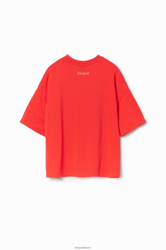 Desigual mergina oversize žinučių marškinėliai apranga S606BV1704