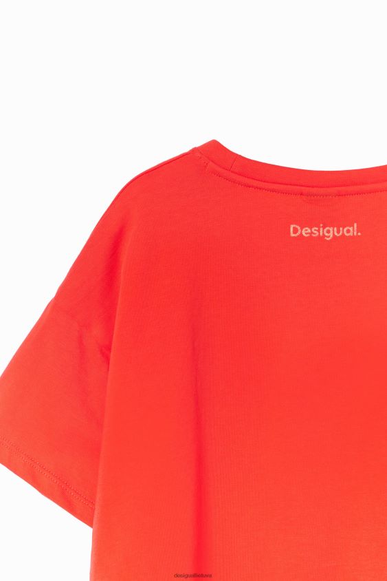 Desigual mergina oversize žinučių marškinėliai apranga S606BV1704