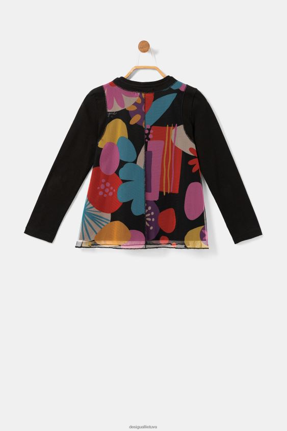 Desigual mergina tiulio rašto marškinėliai apranga S606BV1802