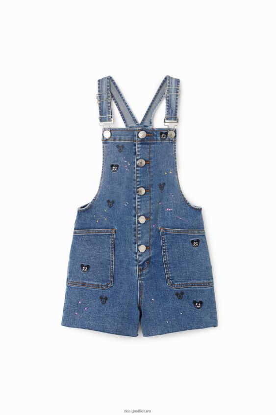 Desigual mergina „Disney“ „Mickey Mouse“ džinsiniai „Dungaree“ šortai apranga S606BV1834