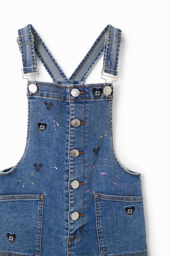Desigual mergina „Disney“ „Mickey Mouse“ džinsiniai „Dungaree“ šortai apranga S606BV1834