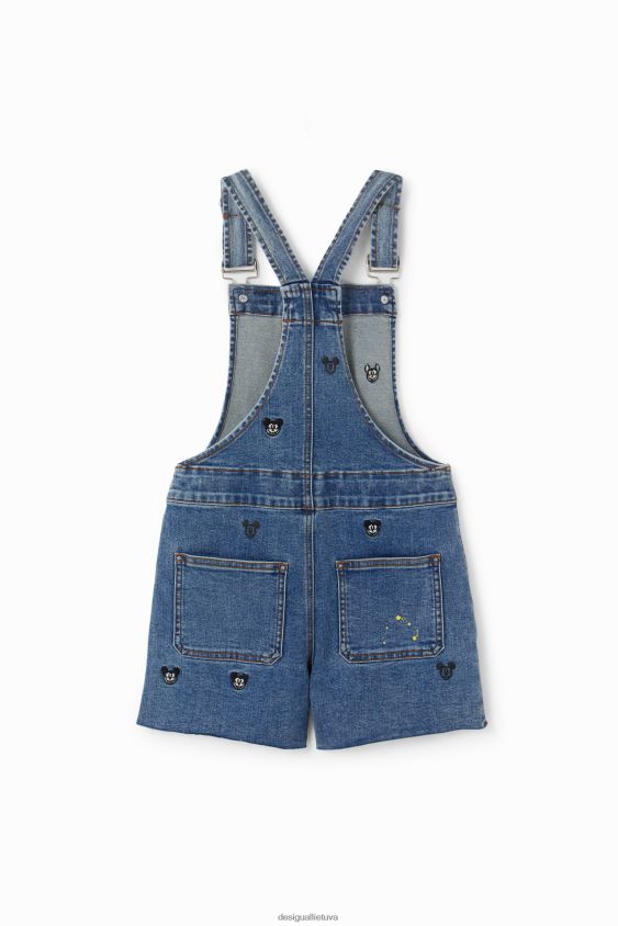 Desigual mergina „Disney“ „Mickey Mouse“ džinsiniai „Dungaree“ šortai apranga S606BV1834