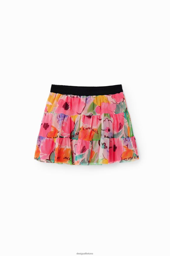 Desigual mergina Gėlėtas tiulio mini sijonas apranga S606BV1800