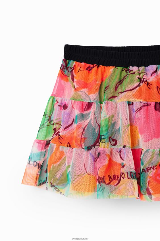 Desigual mergina Gėlėtas tiulio mini sijonas apranga S606BV1800
