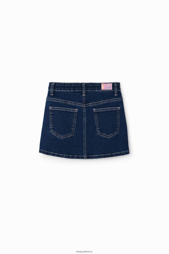 Desigual mergina Kalnų krištolinis džinsinis mini sijonas apranga S606BV1712