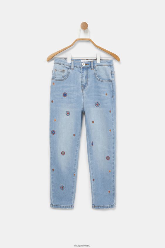 Desigual mergina mamai tinkantys siuvinėti džinsai apranga S606BV1892