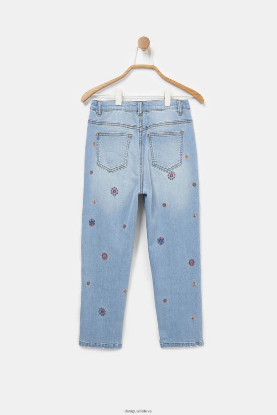 Desigual mergina mamai tinkantys siuvinėti džinsai apranga S606BV1892
