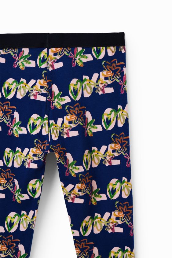 Desigual mergina meilės gėlių antblauzdžiai apranga S606BV1703