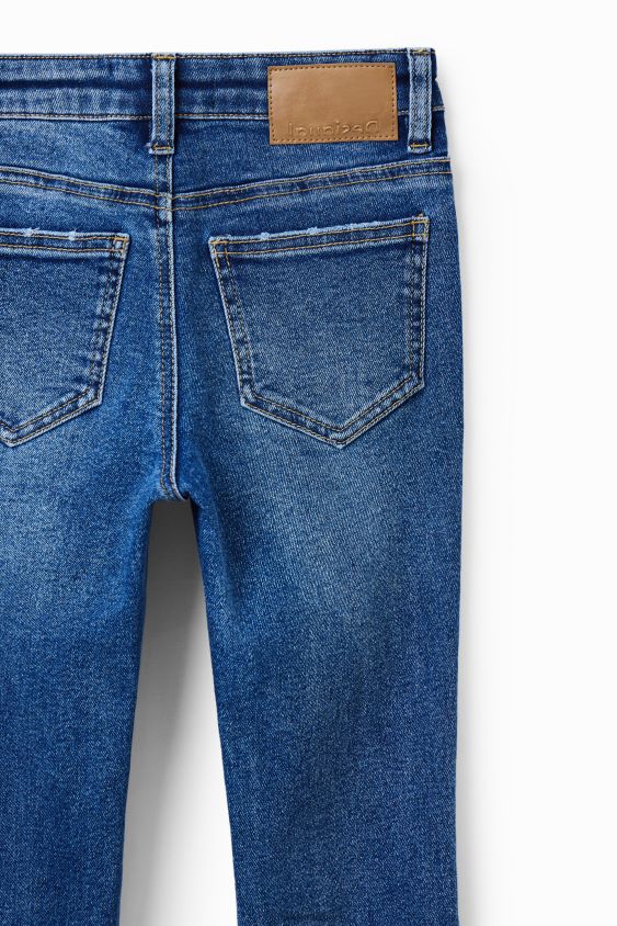 Desigual mergina siuvinėti ilgi, platėjantys džinsai apranga S606BV1854