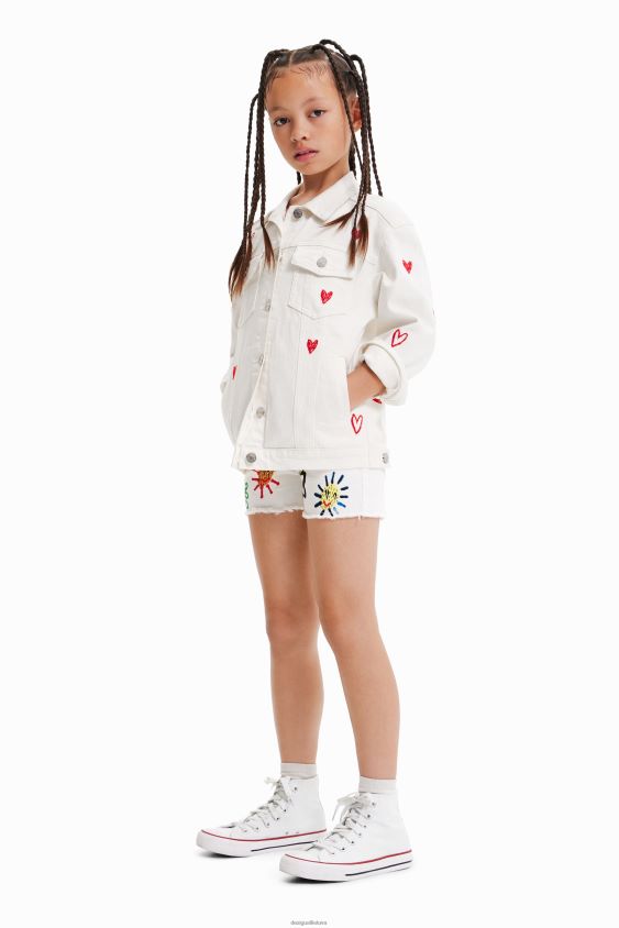 Desigual mergina Oversize širdies džinsinė striukė apranga S606BV1825