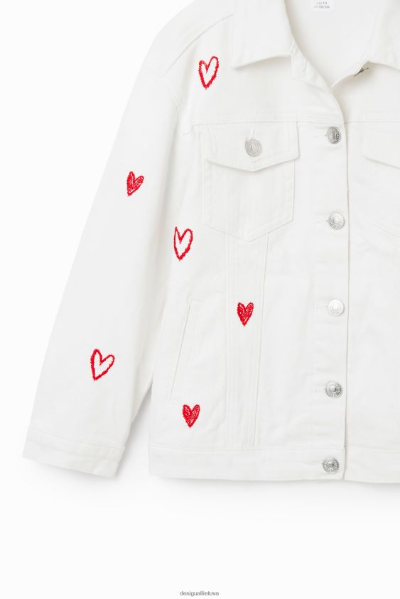 Desigual mergina Oversize širdies džinsinė striukė apranga S606BV1825