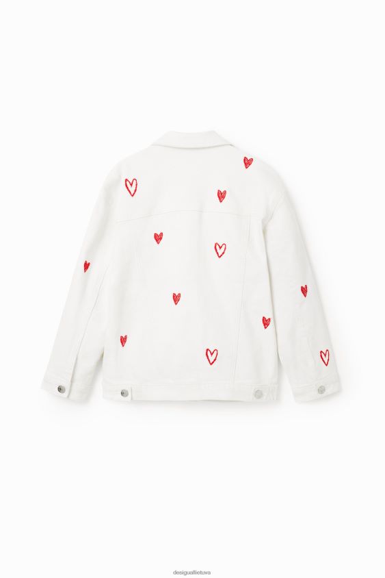 Desigual mergina Oversize širdies džinsinė striukė apranga S606BV1825