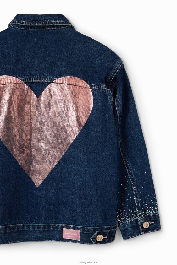 Desigual mergina Širdies džinsinio sunkvežimio striukė apranga S606BV1772