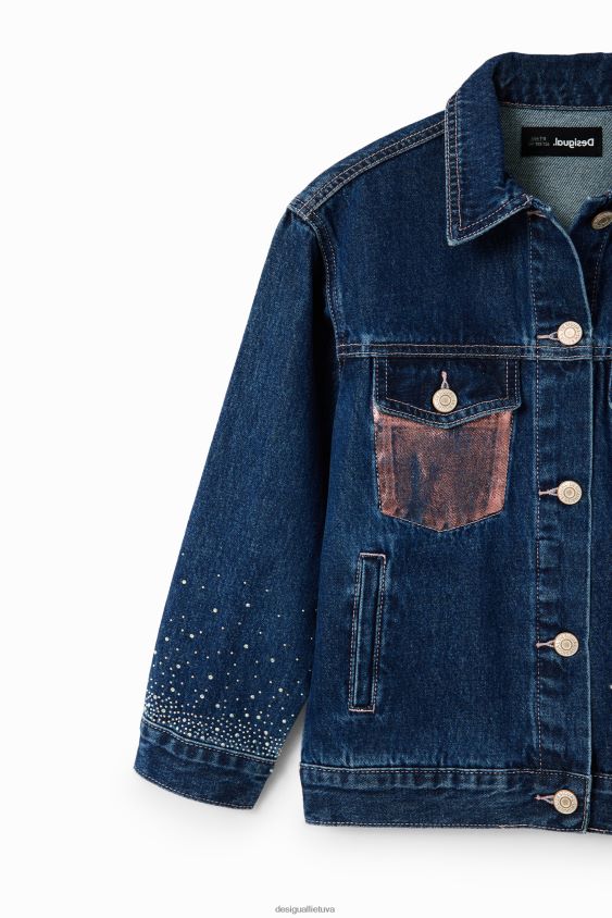 Desigual mergina Širdies džinsinio sunkvežimio striukė apranga S606BV1772