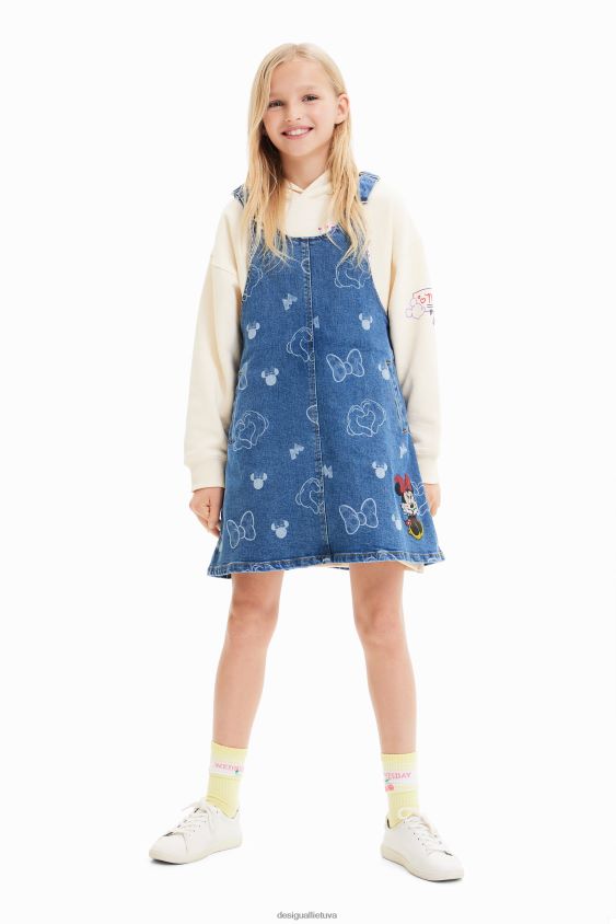 Desigual mergina Minnie mouse džinsinio pinaforo suknelė apranga S606BV1715
