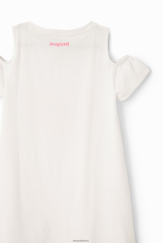 Desigual mergina širdele iškirpta marškinėlių suknelė apranga S606BV1842
