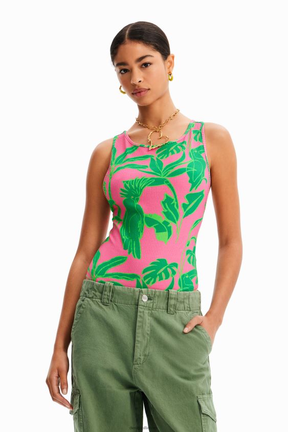 Desigual moterys briaunotas tropinis bodis su petnešėlėmis apranga S606BV799