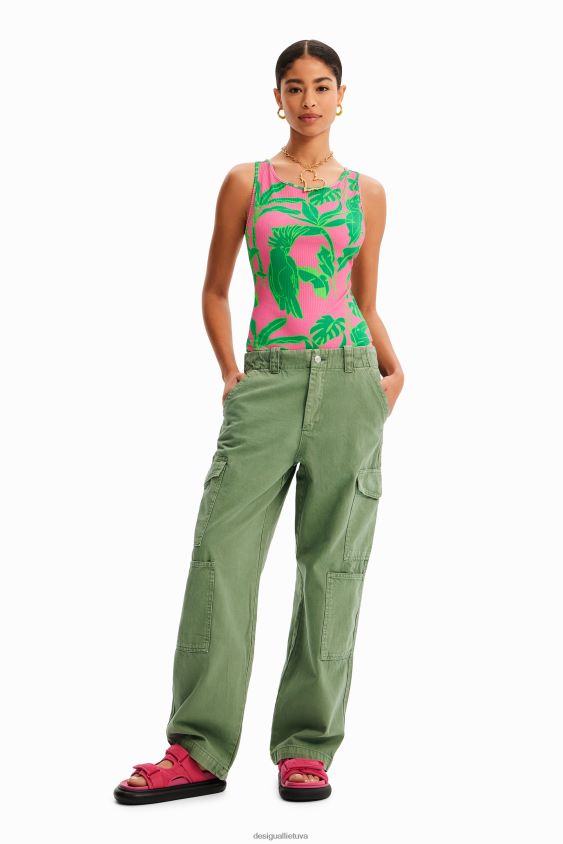 Desigual moterys briaunotas tropinis bodis su petnešėlėmis apranga S606BV799