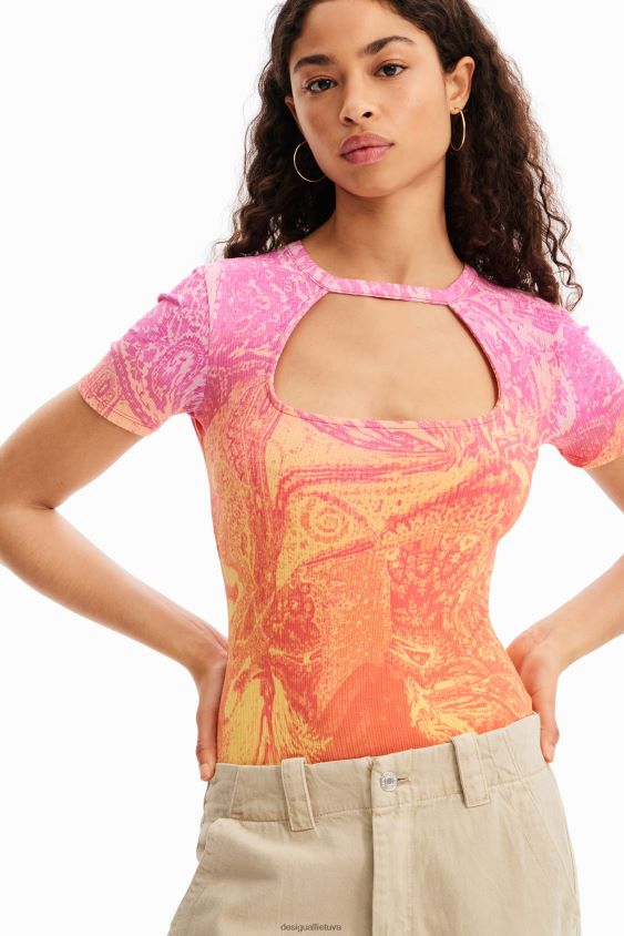 Desigual moterys m. christian Lacroix briaunotas iškirptas bodis apranga S606BV717