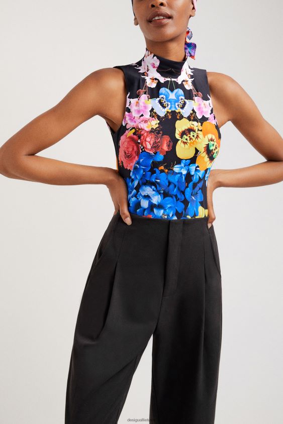 Desigual moterys m. christian Lacroix gėlėtas bodis apranga S606BV1027