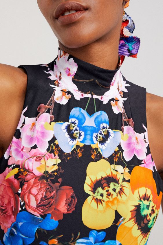 Desigual moterys m. christian Lacroix gėlėtas bodis apranga S606BV1027