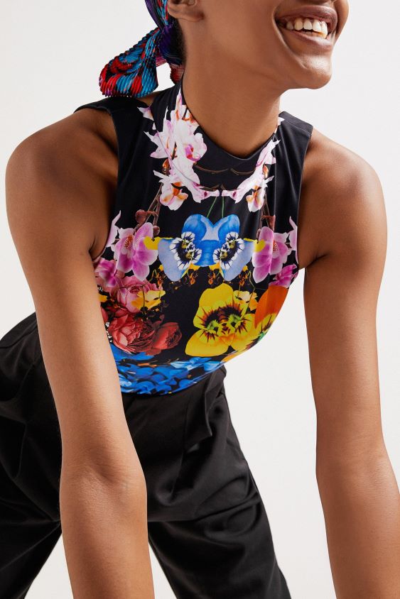 Desigual moterys m. christian Lacroix gėlėtas bodis apranga S606BV1027