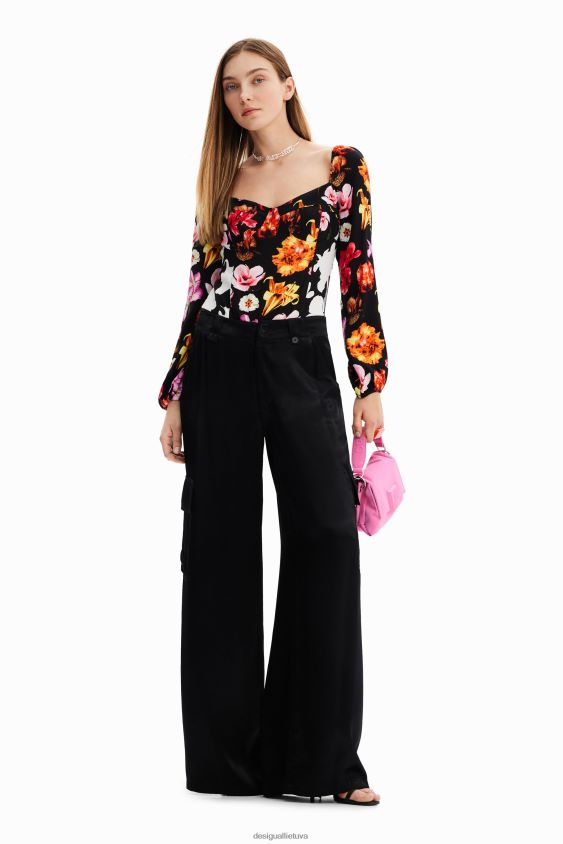 Desigual moterys m. christian Lacroix gėlėtas bodis apranga S606BV425