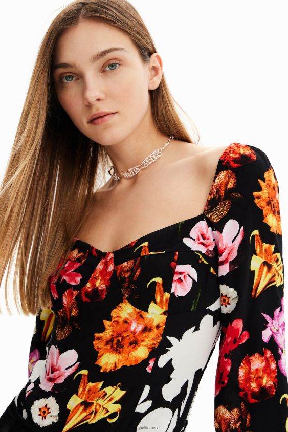 Desigual moterys m. christian Lacroix gėlėtas bodis apranga S606BV425